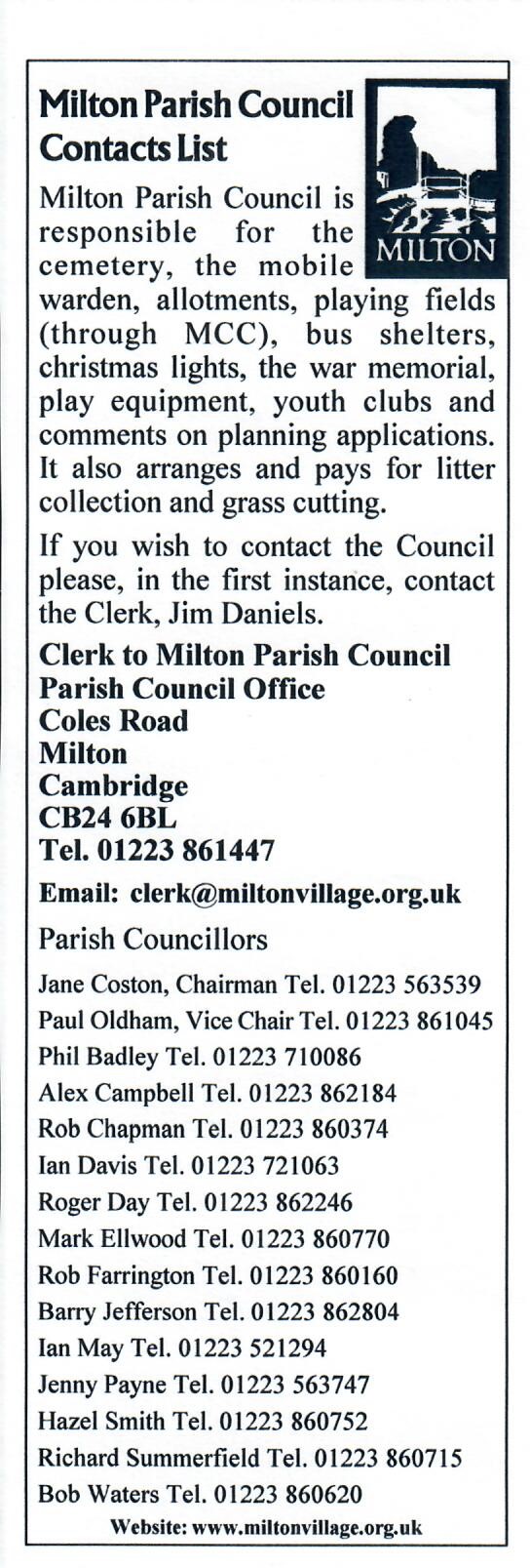 VV Issue 74 Oct 2006 Parish Council Insert