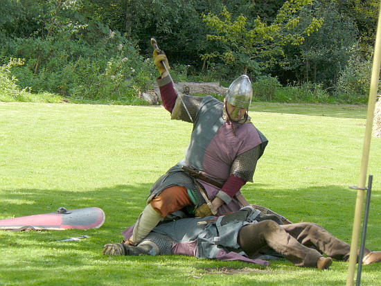 Knight 'killing' another at the end of their contest