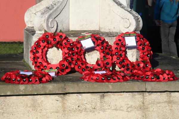 wreaths on the memorial