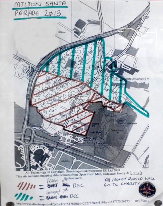 Santa Parade poster and map