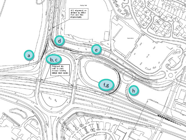 A10/A14 junction proposal - detail