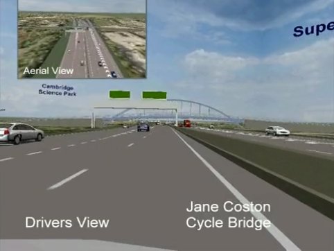 Still from HA video driving east to west down A14
